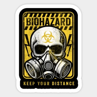 Biohazard Sign Keep Your Distance Sticker